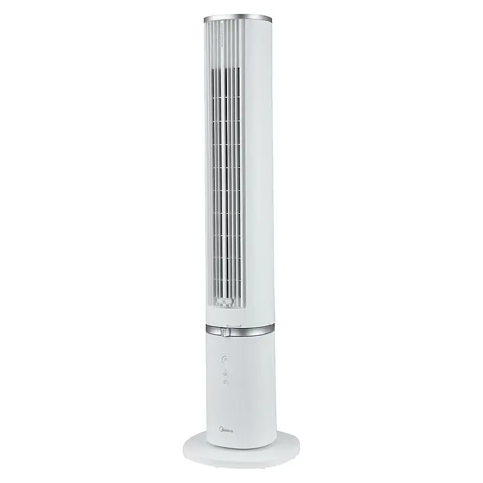 Midea Turmventilator MFZ402R0BPW - Weiß, 103,2 cm - Weißer Midea EasyClean Turmventilator mit vertikalem Luftgitter und Bedienfeld.
