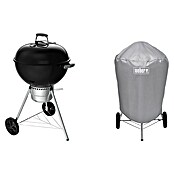 Weber Barbacoa redonda con tapa Original Kettle Premium + Funda (Diámetro de la superficie de la parrilla: 57 cm, Negro) | BAUHAUS