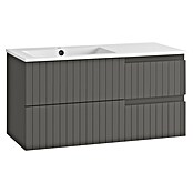 Mueble de lavabo Claire (L x An x Al: 45 x 100 x 50 cm, Gris, 1 seno, sobreponer, salida izquierda) | BAUHAUS