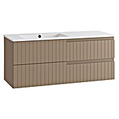 Mueble de lavabo Claire (L x An x Al: 45 x 120 x 50 cm, Moka, 1 seno, sobreponer, salida izquierda) | BAUHAUS