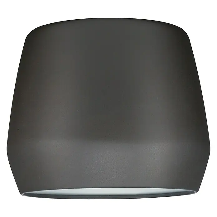 Paulmann URail 2Easy Lampenschirm Pirm - Durchmesser: 28 cm, Grau, Metall, Rund - Nahaufnahme einer stilvollen, mattschwarzen Deckenleuchte, die modernes Design und dezente Beleuchtung vereint, perfekt für jedes Interieur.