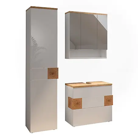 Vicco  Badmöbel-Set Eden Weiß 3 Teile