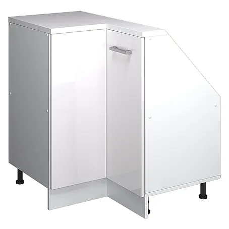 Vicco  Schrankküche R-Line Weiß Hochglanz mit 1 Tür