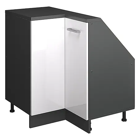 Vicco  Schrankküche R-Line Weiß Hochglanz mit 1 Tür
