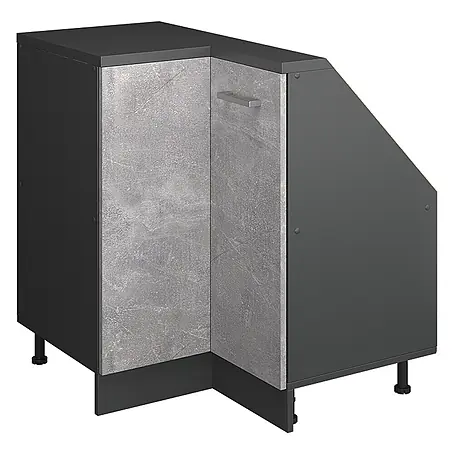 Vicco  Schrankküche R-Line Beton mit 1 Tür