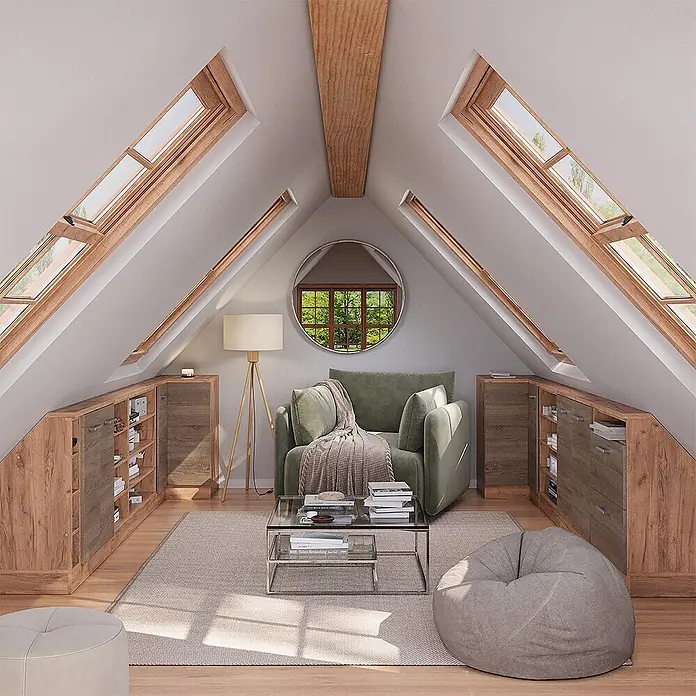 Vicco Schrankküche R-Line Sonoma mit 1 Tür - Sonoma, Eck-Dachschrägenschrank 76 cm - Holzschränke in Dachschrägen integriert, bieten funktionale Organisation in einem Wohnraum.