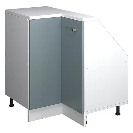 Vicco  Schrankküche R-Line Blau-Grau mit 1 Tür