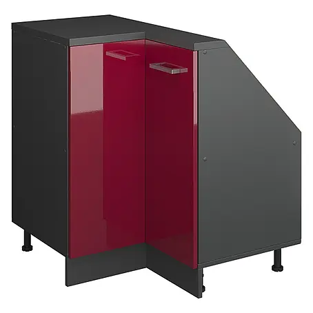 Vicco  Küchenleerblock R-Line Rot Hochglanz mit 1 Tür
