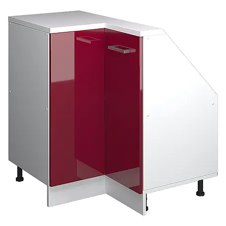 Vicco  Küchenleerblock R-Line Rot Hochglanz mit 1 Tür