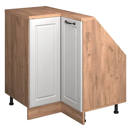 Vicco  Schrankküche R-Line Weiß Landhaus mit 1 Tür