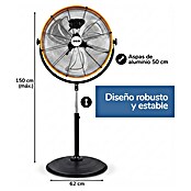 HJM Ventilador de pie FES222 (120 W, Altura: 150 cm, Diámetro: 62 cm, Negro/Naranja) | BAUHAUS
