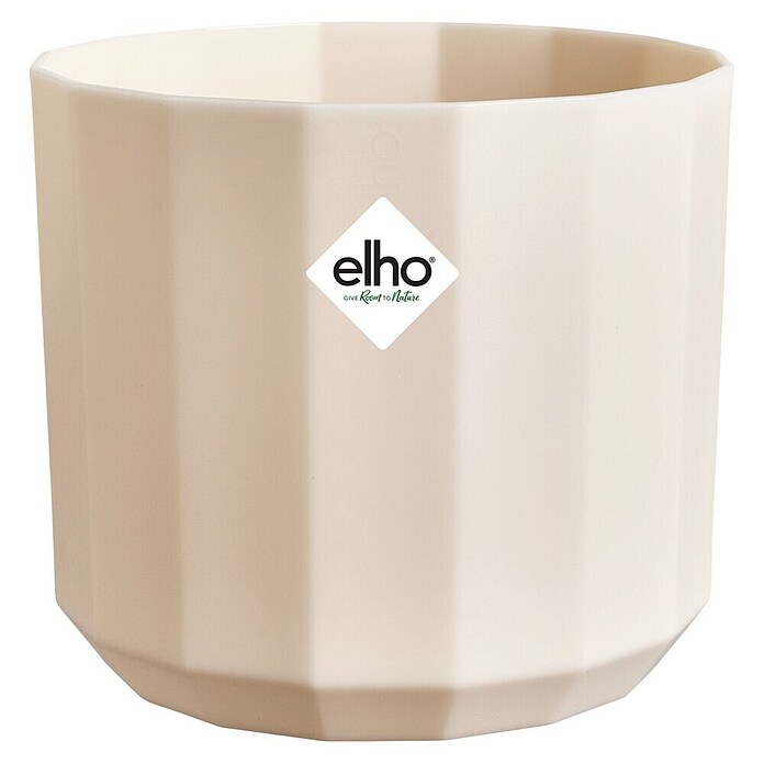 Elho Übertopf rund Facet (L x B x H: 14 x 14,1 x 12,7 cm, Kunststoff, Mandelrosa) | BAUHAUS