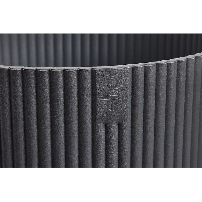 Elho Übertopf rund Vibes Fold (L x B x H: 18 x 18,3 x 16,8 cm, Kunststoff, Anthrazit) | BAUHAUS