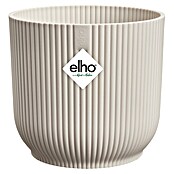 Elho Übertopf rund Vibes Fold (L x B x H: 18 x 18,3 x 16,8 cm, Kunststoff, Leinenweiß) | BAUHAUS