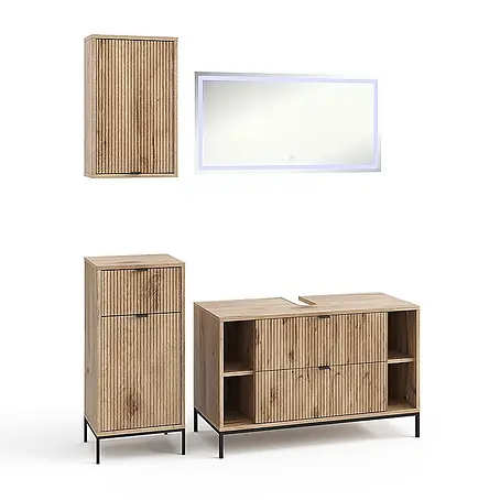 Vicco  Badmöbel-Set Eliza Viking Oak 4 Teile