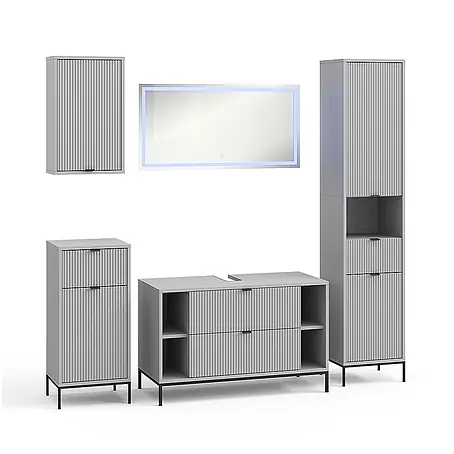 Vicco  Badmöbel-Set Eliza Grau 5 Teile
