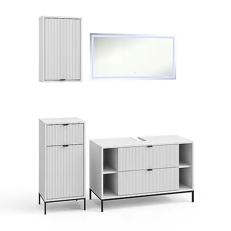 Vicco  Badmöbel-Set Eliza Weiß 4 Teile
