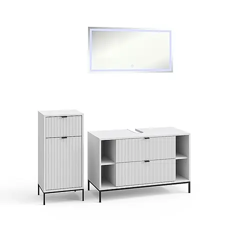 Vicco  Badmöbel-Set Eliza Weiß 3 Teile