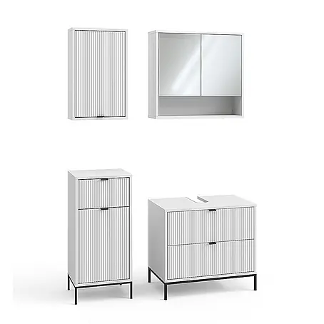Vicco  Badmöbel-Set Eliza Weiß 4 Teile
