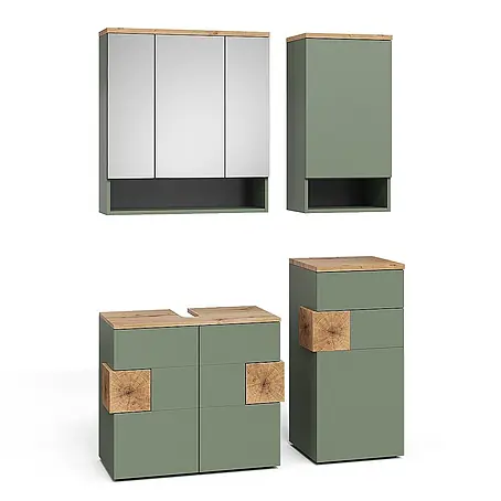 Vicco  Badmöbel-Set Eden Grün 4 Teile