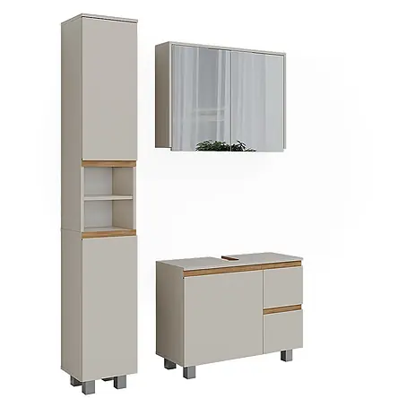 Vicco  Badmöbel-Set J-Shape Cashmere/Artisan 3 Teile