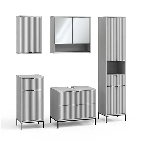 Vicco  Badmöbel-Set Eliza Grau 5 Teile