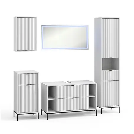 Vicco  Badmöbel-Set Eliza Weiß 5 Teile