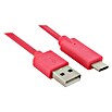 Metronic Cable USB Mooov (Largo: 1 m, Clavija USB A, clavija USB C, Rosa)
