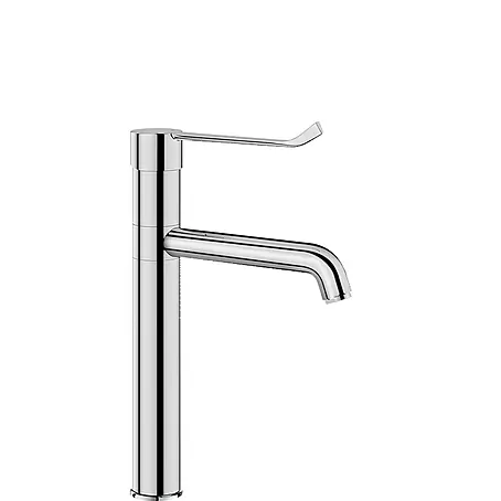 Delabie  Waschtischarmatur Delabie WT-MBatt. EP Schwenkauslauf hoch H205 L170, Hygienehebel