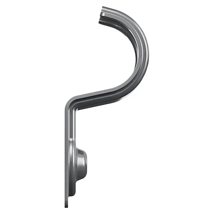 Bosch Professional Kabelhalter Pro EMS - Durchmesser: 40 mm, 100 Stk. - Schlanker grauer Metallhaken mit flacher Montageplatte.