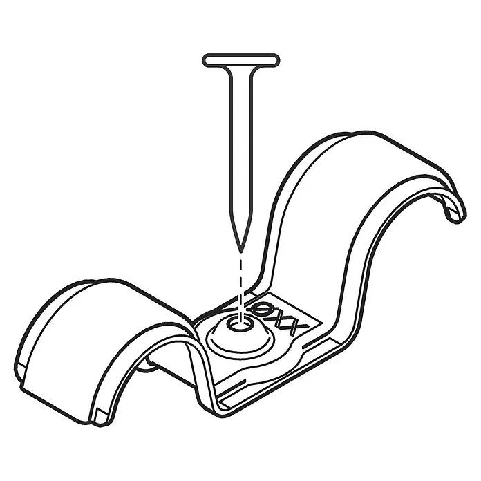Bosch Professional Kabelhalter Pro EMD - 6 mm, 100 Stk. - Kunststoff-Kabelschelle mit Metallnagel zur sicheren Befestigung von Kabeln.