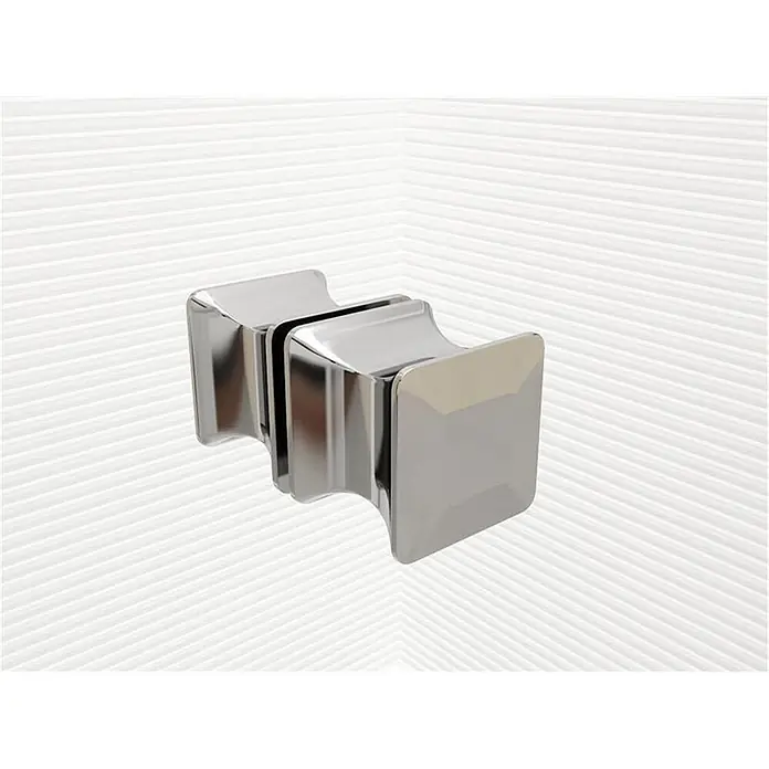 Glaszentrum Hagen Nischendusche 135x195 cm Nischentür Pendeltür 6mm ESG Glas - 135 x 195 cm, Eloxiert, TransparentTransparent, 6 mm - Glänzender, silberfarbener quadratischer Griff mit eingezogenem Mittelteil.