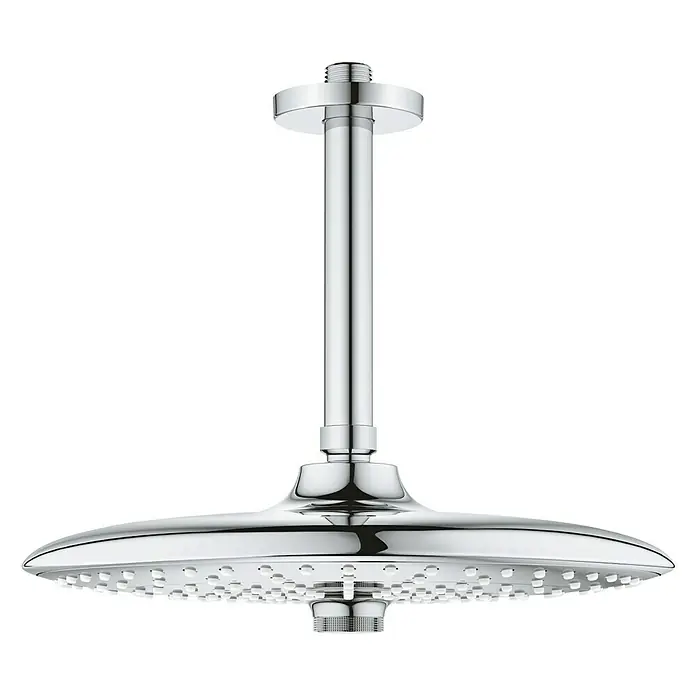 Grohe Euphoria 260 Kopfbrausen-Set - Durchmesser: 26 cm, 9,5 l/min, Deckenmontage, Chrom - Eine luxuriöse Regendusche mit Chromoberfläche, die ein entspannendes Duscherlebnis verspricht. Ideal für moderne Badezimmer.