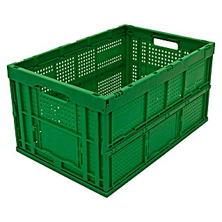 Faltbox (L x B x H: 600 x 400 x 320 mm, Grün, Offen)