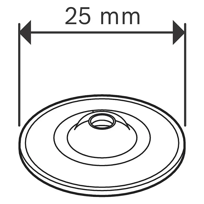 Bosch Professional Unterlegscheibe PRO FMW-25 - Metall, 1.000 Stk. - Runde 25-mm-Scheibe mit konzentrischen Ringen.