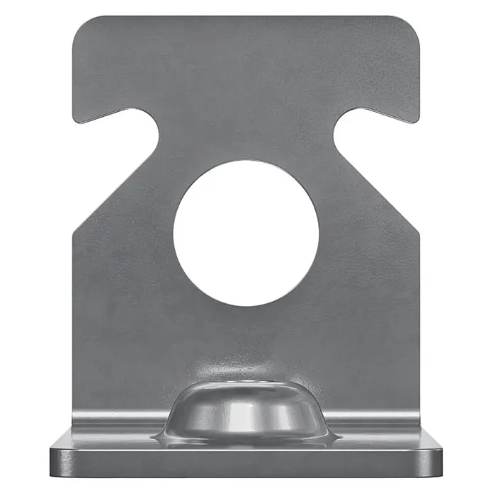 Bosch Professional Deckenhaken PRO FMH - 100 Stk. - Graue Metallhalterung mit zentraler runder Öffnung und erhöhtem Sockel.