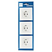 Niessen Zenit Enchufe 2 P+TT pack 3 unidades (Blanco, Plástico, Montaje en la pared, 3 uds.)