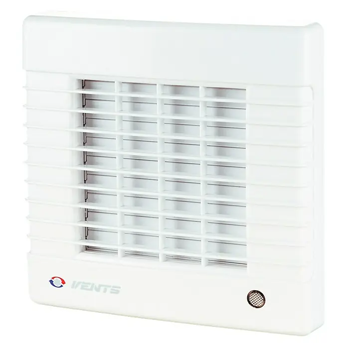 Ventilador de pared de baño MA 100 - Blanco, 10 cm - Extractor de aire blanco VENTS para baños y otras habitaciones, diseñado para montaje en pared con cubierta de rejilla.
