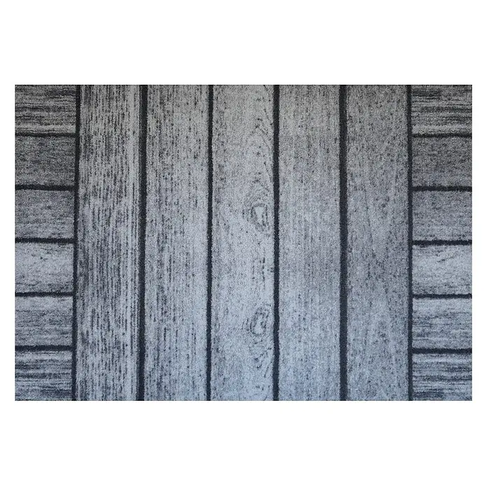 Akzente Fußmatte Feel - Mehrfarbig, Holz-Optik - Graue Fußmatte mit Holzplankenmuster, wie verwittertes Holz.