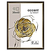 Nielsen Bilderrahmen Ascot (Dunkelbraun/Gold, 30 x 40 cm, Holz)