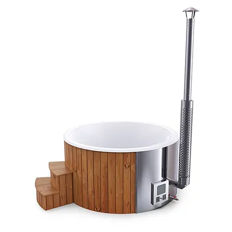 Loocone  Hot Tub Hot Tub Acryl 200 cm V4A Holzofen