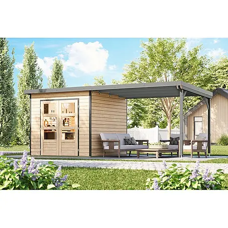 Karibu  Gartenhaus Pluto 3 A