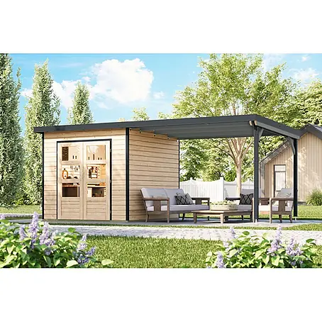 Karibu  Gartenhaus Pluto 3 A