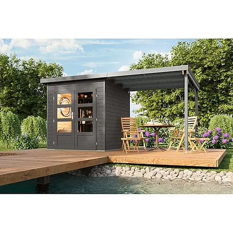 Karibu  Gartenhaus Pluto 1 B