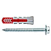 Fischer Duopower Set de tacos y tornillos S DIY (Ø x L: 10 x 50 mm, Nylon, 10 uds.)