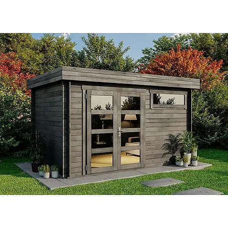 Alpholz  Gartenhaus ECO Set Leandro grau