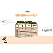 Karibu Mülltonnenbox (Holz, Anthrazit, Geeignet für Anzahl Mülltonnen: 2 Stk.) | BAUHAUS