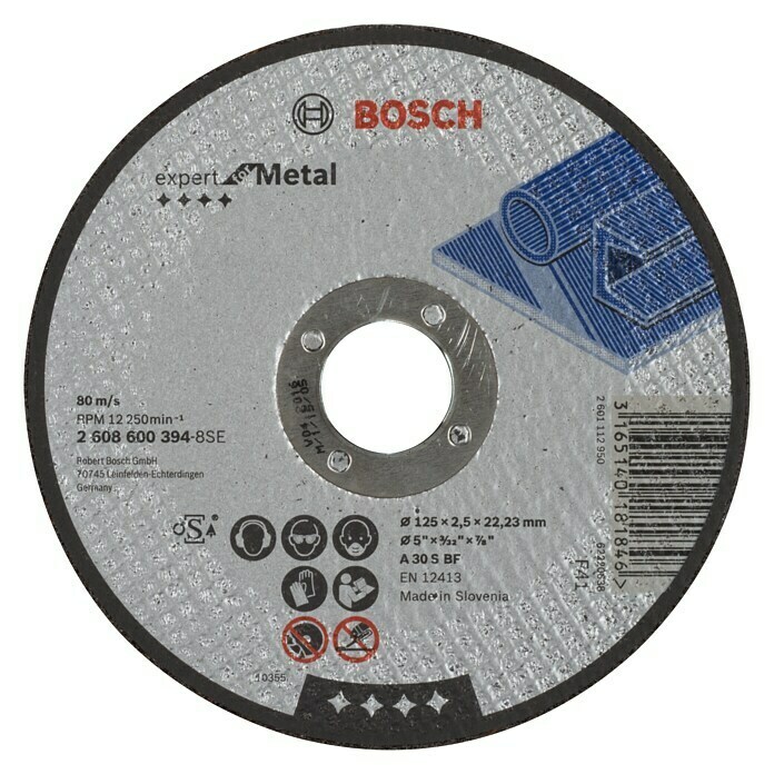 Bosch Trennscheibe A 30 S BFStärke Scheibe: 2,5 mm, Geeignet für: Stahl, Gerade Front View