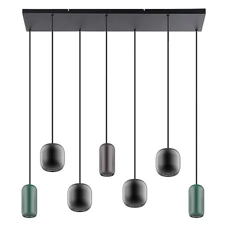 Lucande Pendelleuchte in schwarz, bunt, Hängelampe