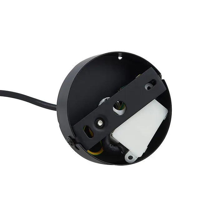 Lucande Pendelleuchte Bidolo - L x B x H: 15 x 15 x 13,5 cm, weiß / opal, Schwarz, E14 - Schwarze Metall-Deckenrosette mit innenliegender Montagehalterung, Verkabelung und weißer Klemme.